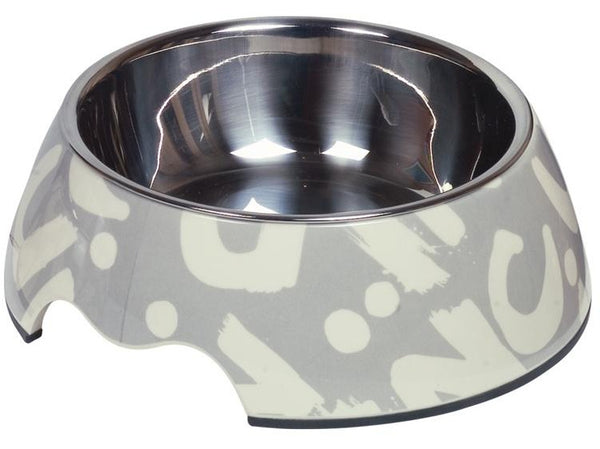73687 NOBBY Dog Melamine bowl "Letter" M: 17,5 x 6,5 cm, 350 ml - PetsOffice
