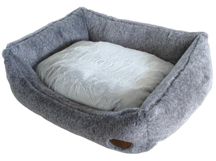 60684 NOBBY Comfort bed square "CUDDLY" lightgrey l x w x h: 75 x 60 x 23 cm