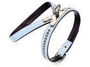 78715-32 NOBBY Harness "Crystal" light blue/white chest: 50 cm; w: 12/14 mm - PetsOffice