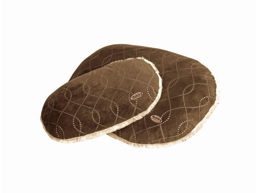 70861 NOBBY Cushion oval "CENO" beige/brown l x w: 57 x 37 cm