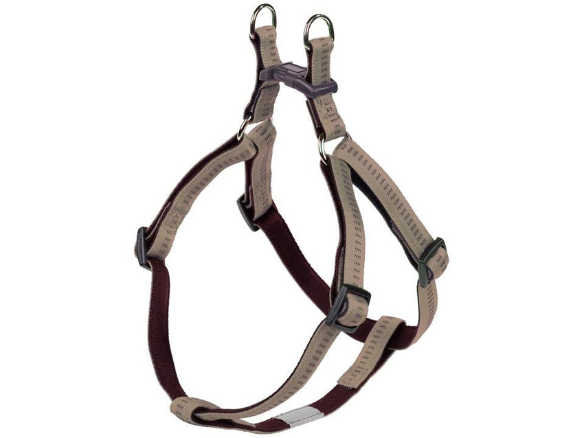 78521-83 NOBBY Harness "Soft Grip" beige-chocolate chest: 50/72 cm; w: 20 mm - PetsOffice