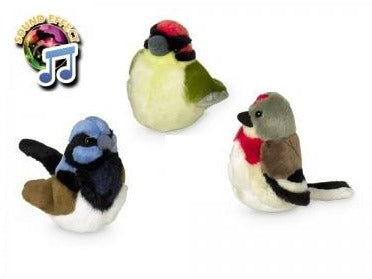67401 NOBBY Plush bird with soundchip strip 12 pcs; 17 cm - PetsOffice