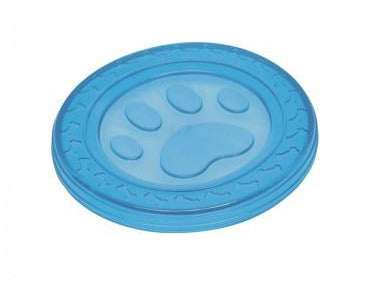 60371 NOBBY TPR Fly-Disc "Paw" blue 22 cm - PetsOffice