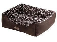 70847 NOBBY Comfort bed "KETO" suede brown w/ plush l x w x h: 65 x 60 x 20 cm - PetsOffice