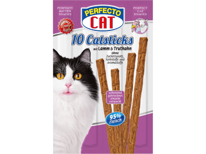 Perfecto Cat 10er Katzensticks Lamm & Truthahn 50g - PetsOffice